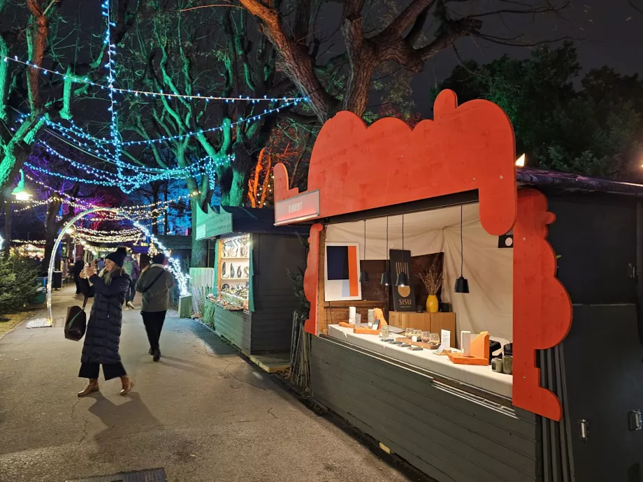 Christmas market on the university campus