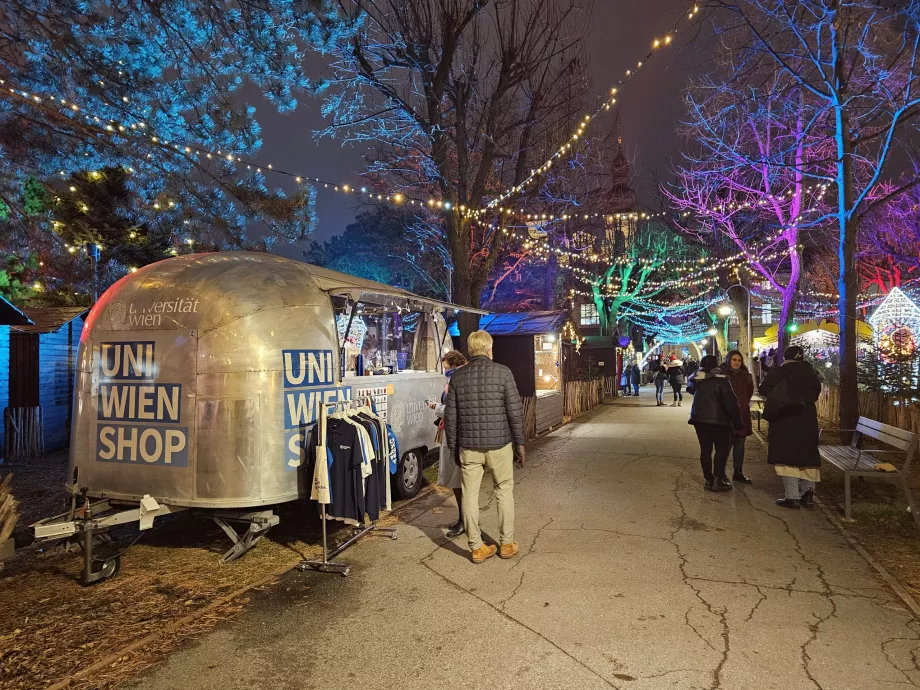 Christmas market on the university campus