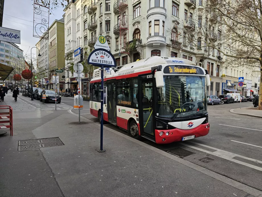 Bus stop in Vienna