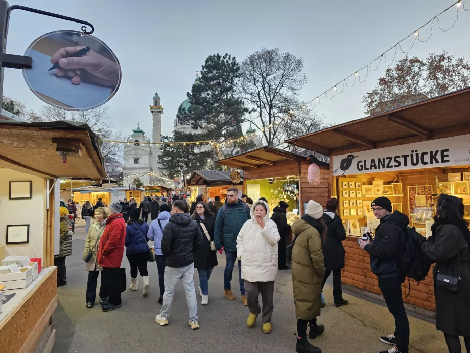 Markets in front of Karlskirche