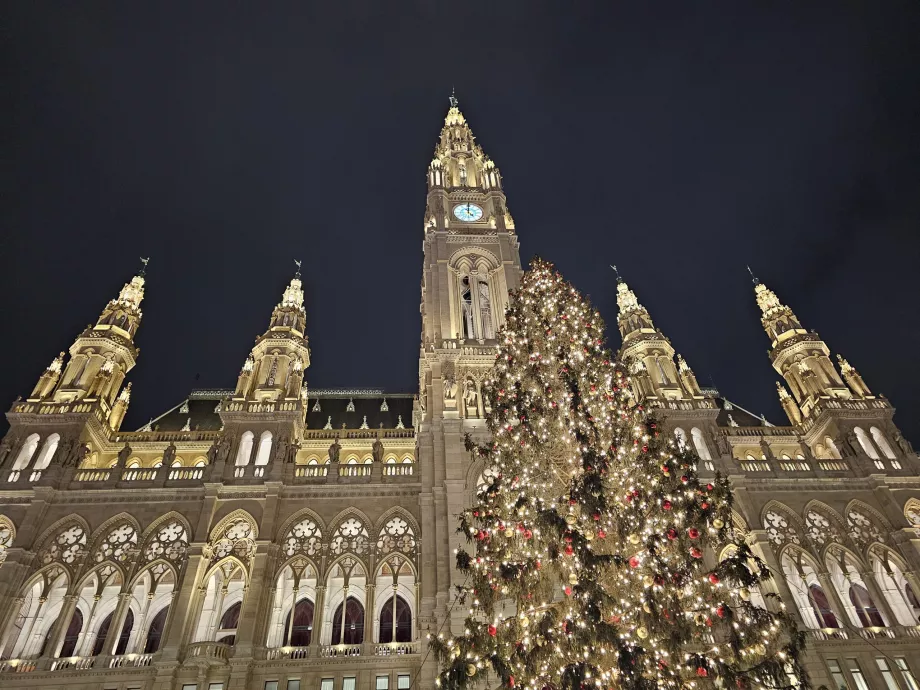 Christmas market in front of the town hall