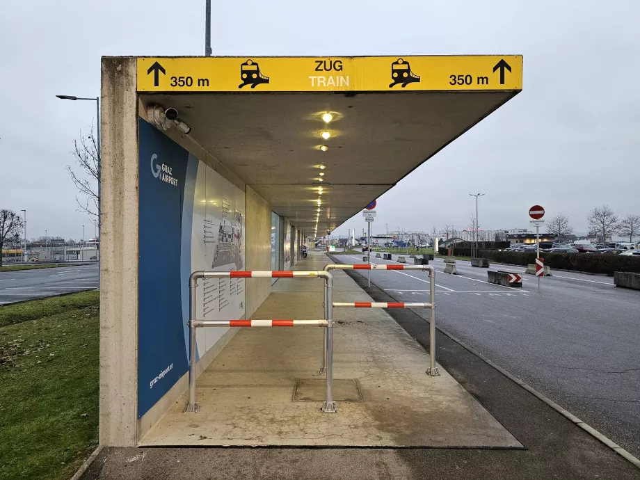 Walkway to the train station