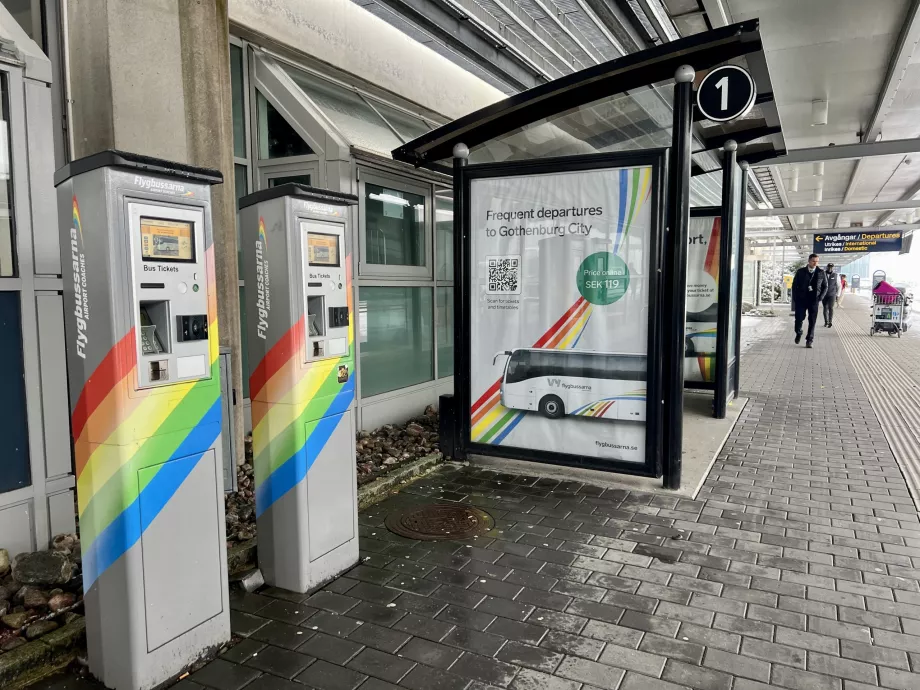 VY Flugbussarna ticket machine at Goteborg GOT Airport