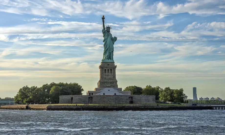 View of the Statue of Liberty from Staten Island Ferry