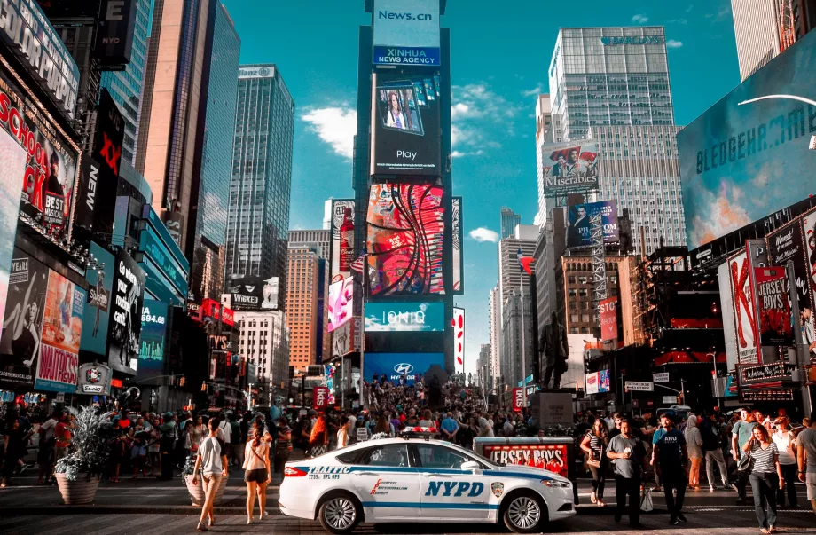 Busy day in Times Square