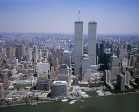 The original appearance of the Twin Towers before the September 2001 attacks