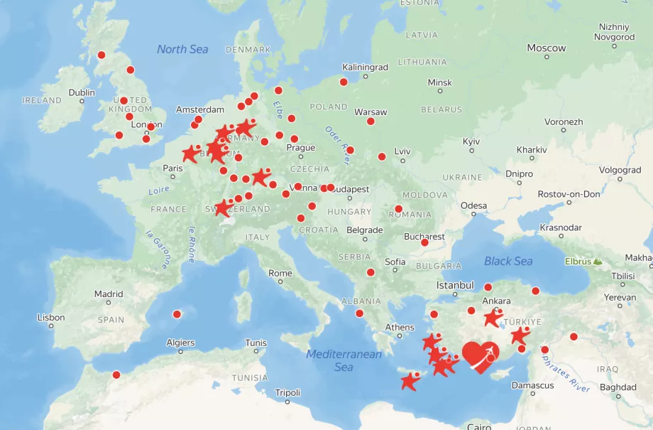 Route Map Corendon Airlines