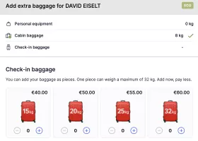 Baggage allowance with Corendon Airlines