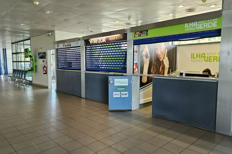 Car rental counters, Horta airport