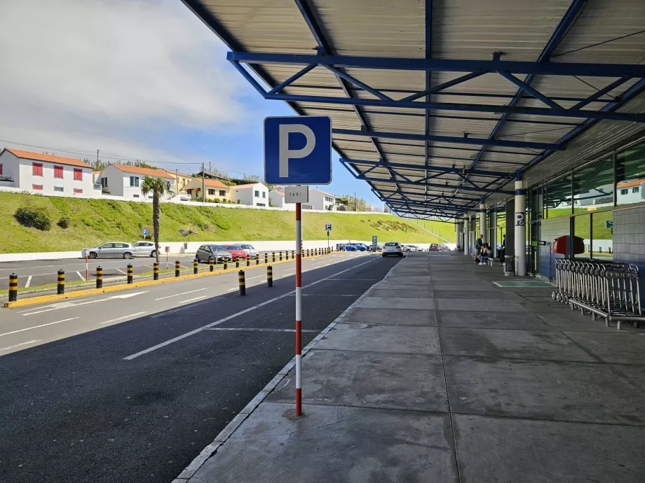 Taxi stand directly in front of the terminal