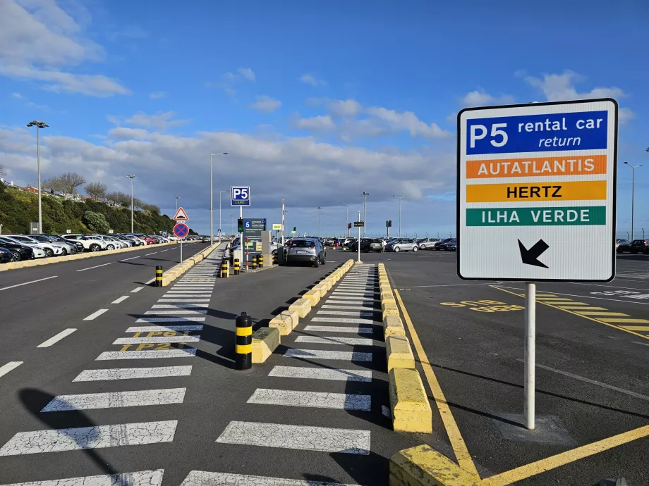 Car rental car park, Ponta Delgada airport