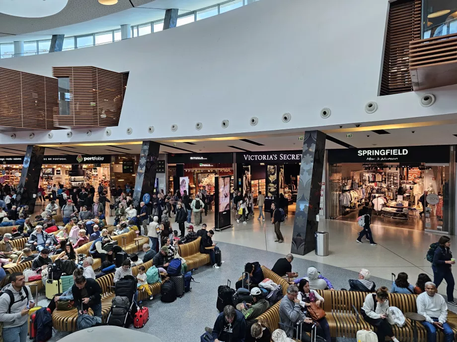 Shopping area in the transit area