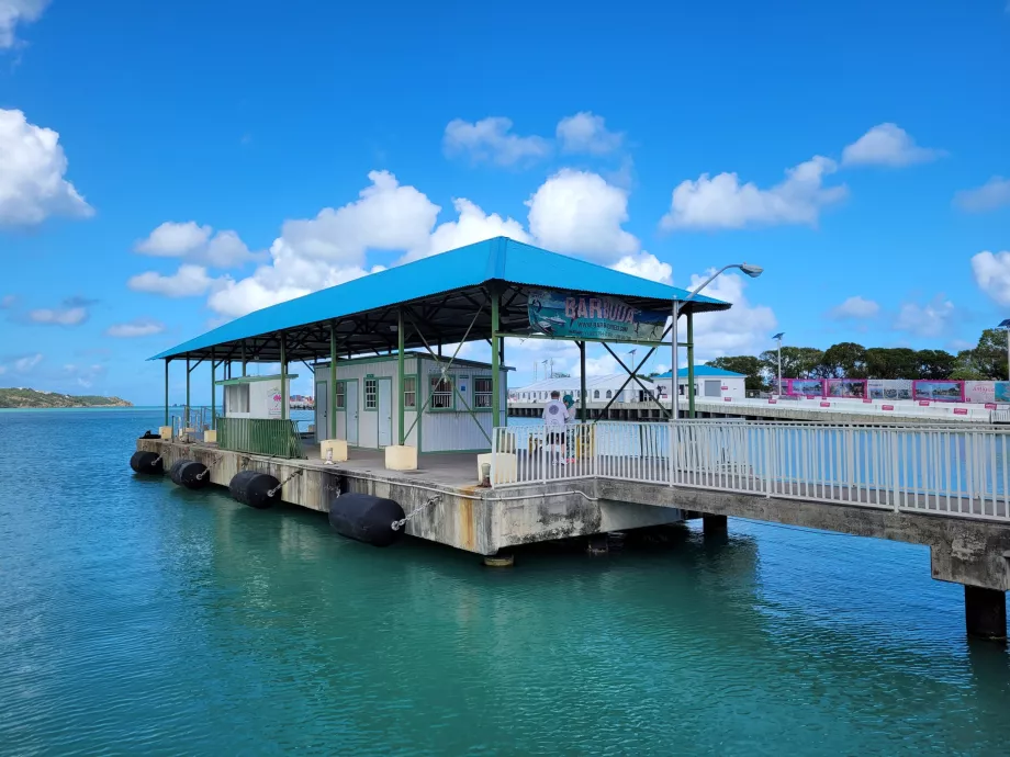 Pier in St. John's towards Barbuda