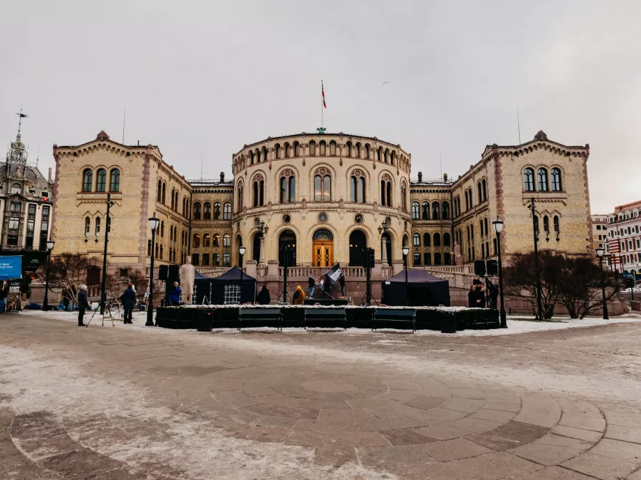 Parliament building in Oslo