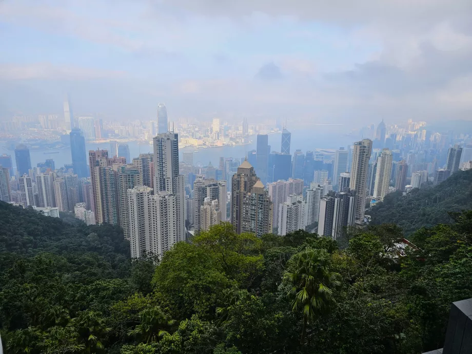 View from the roof of The Peak Galleria