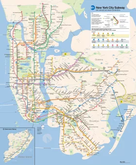 Subway map of New York