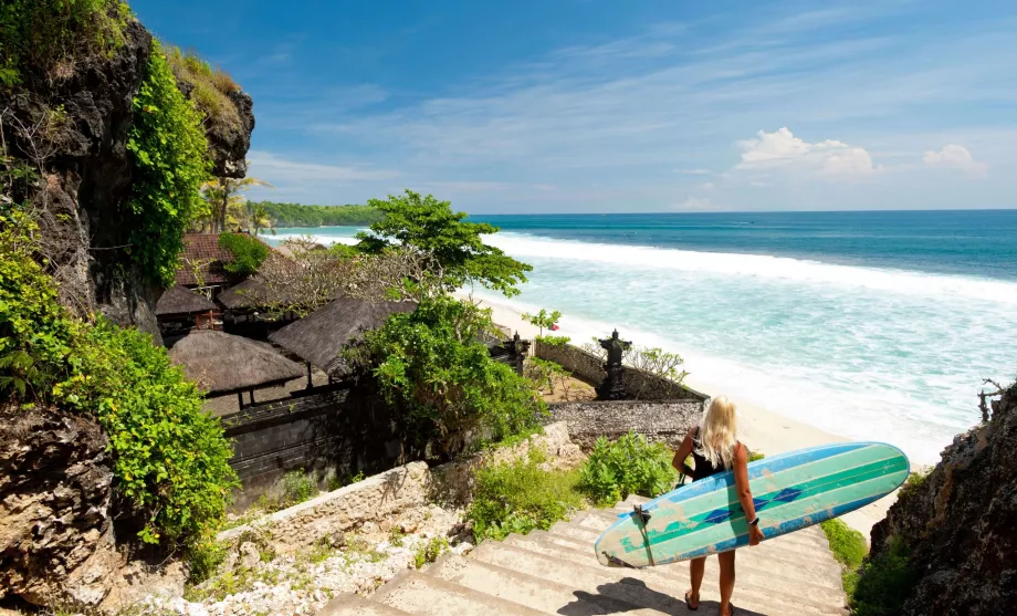 Surfing in Bali