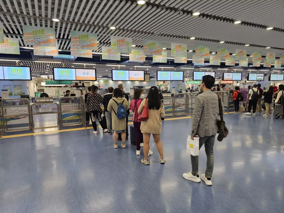 Passport control, Hong Kong