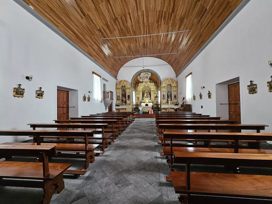 Interior of the church in Faja Grande