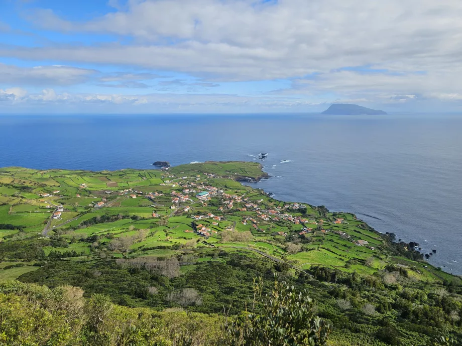 View of the village of Ponta Delgada