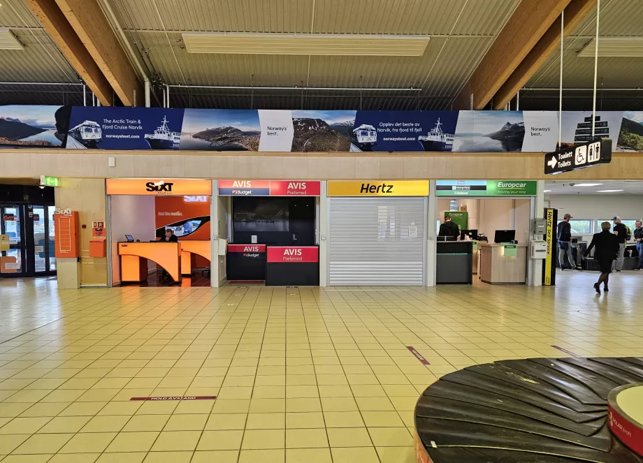 Car rental counters, EVE airport