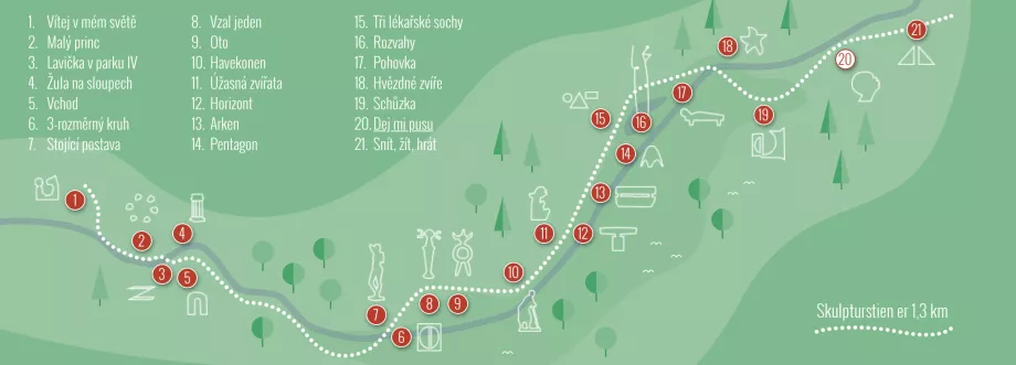 Skulpturpark Billund map