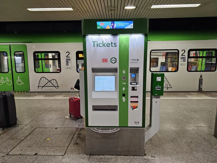 Ticket vending machine on the platform