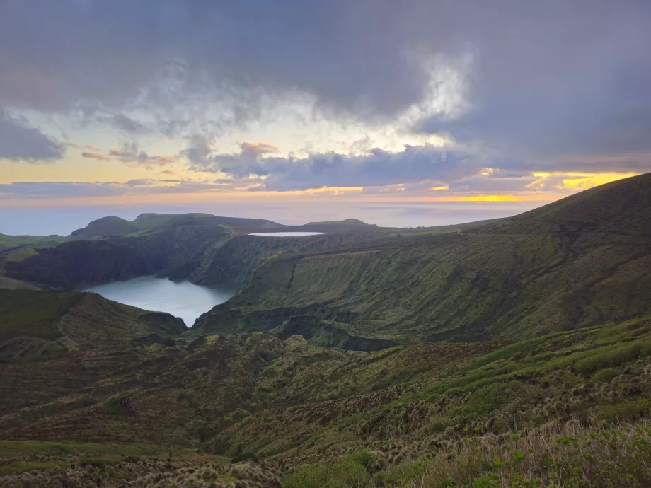 Miradouro Lagoas Funda e Rasa at sunset