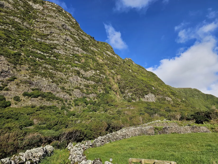 The PR3FLO path leads up the cliff