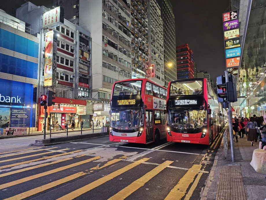 KMB buses on Nathan Road