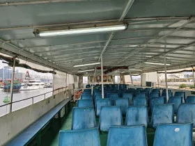 Interior of an older ferry