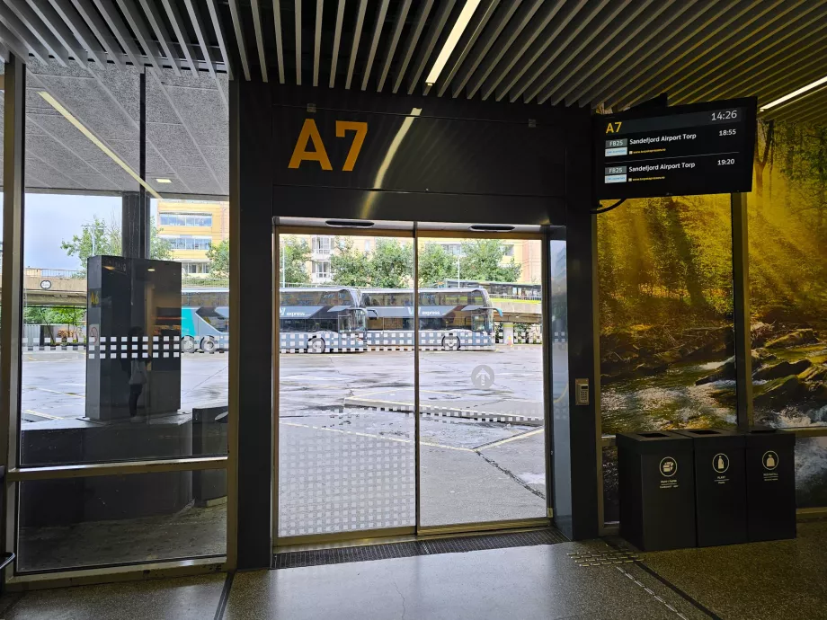 A7 stop at Oslo Central Bus Station