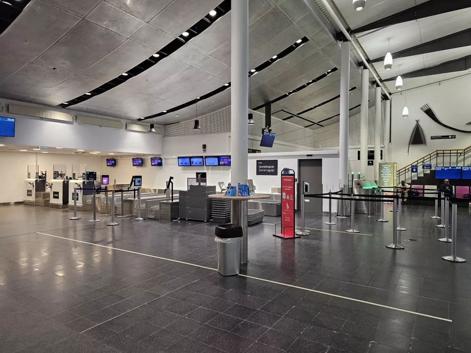 Check-in hall at Molde Airport