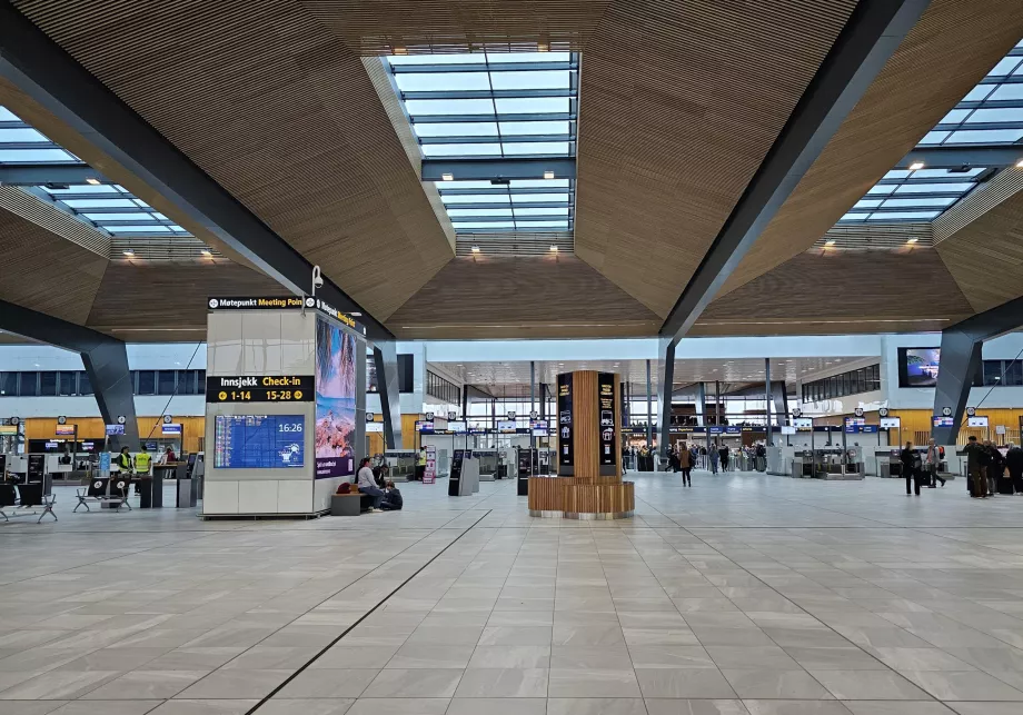 Departure, public area, Bergen Airport