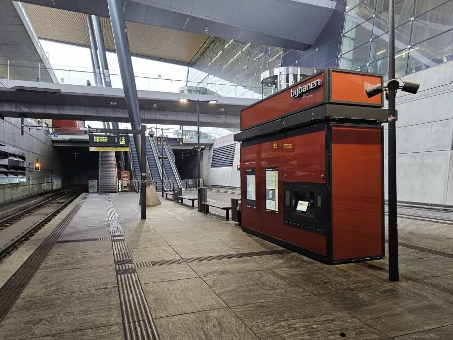 Ticket vending machine in the tram