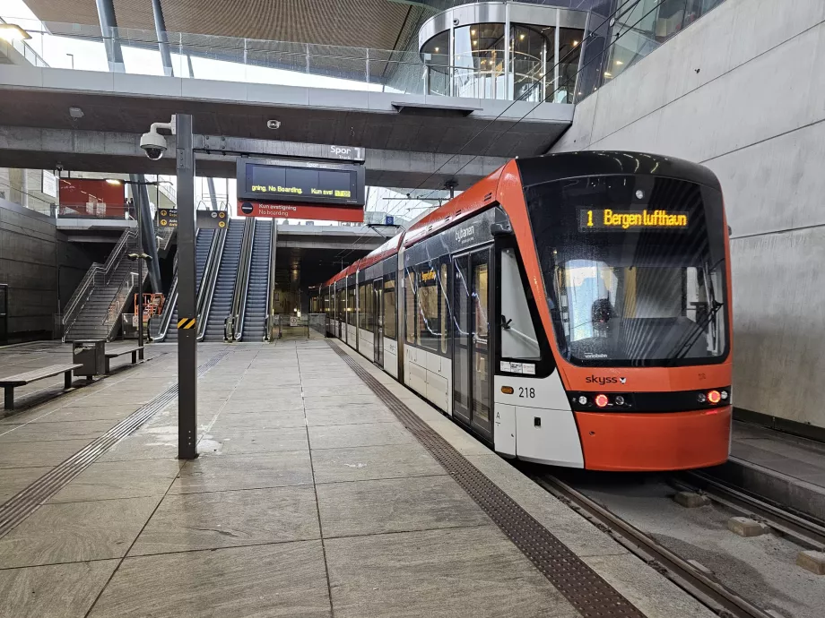 Tram at Bergen Airport