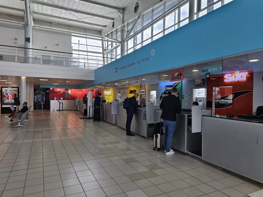 Car rental in the arrivals hall