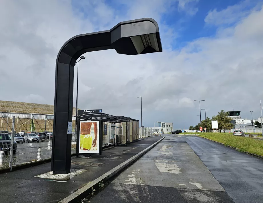 Bus stop at the airport