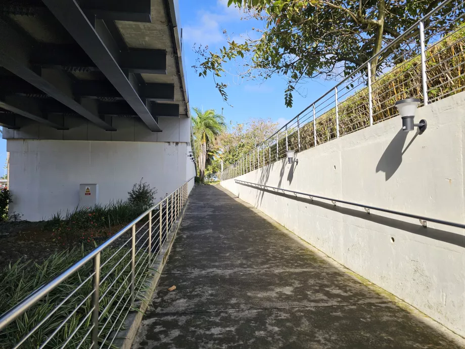 The way to the bus stop