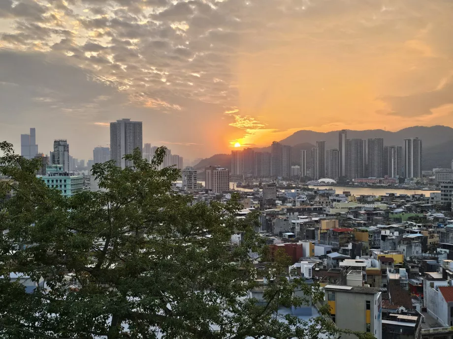 View of the historic centre and mainland China