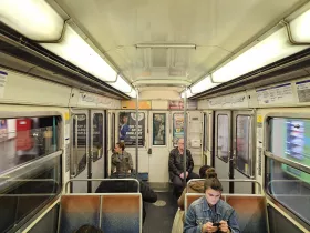 Interior of old metro trains