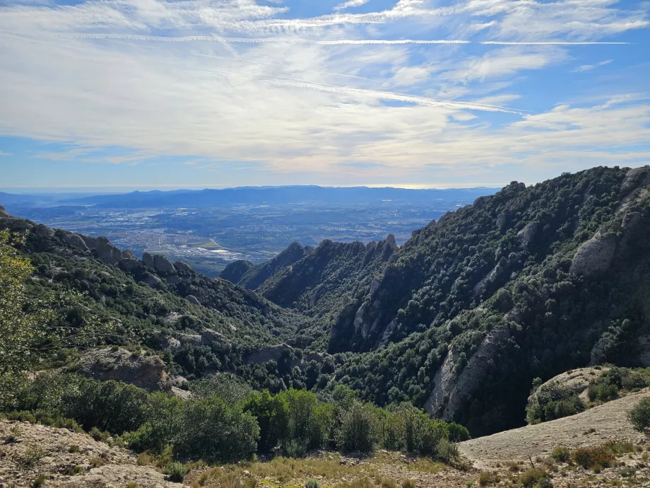 View southwards from the Montserrat Mountains