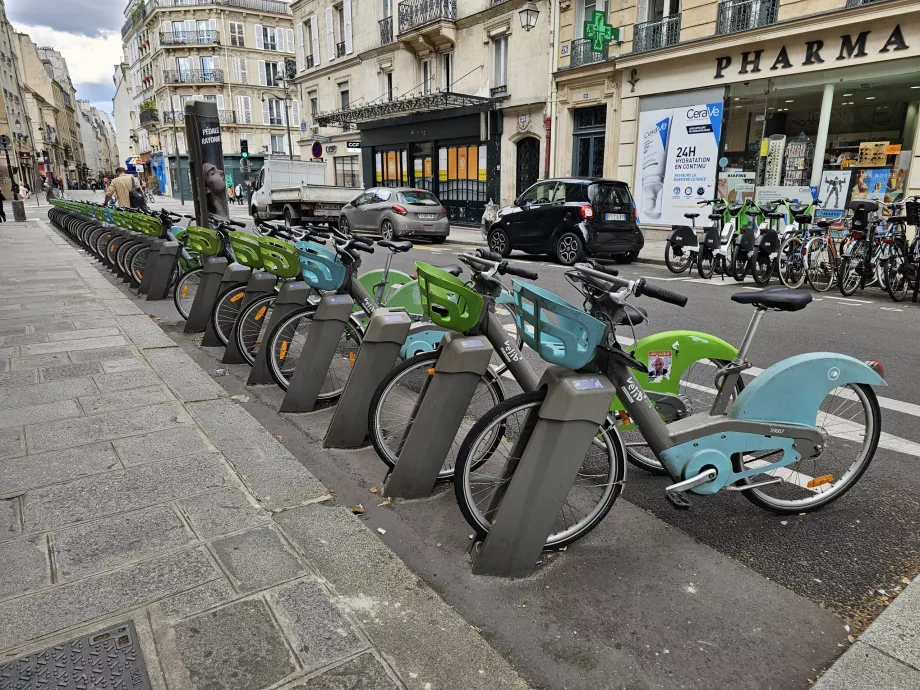 Bike share racks