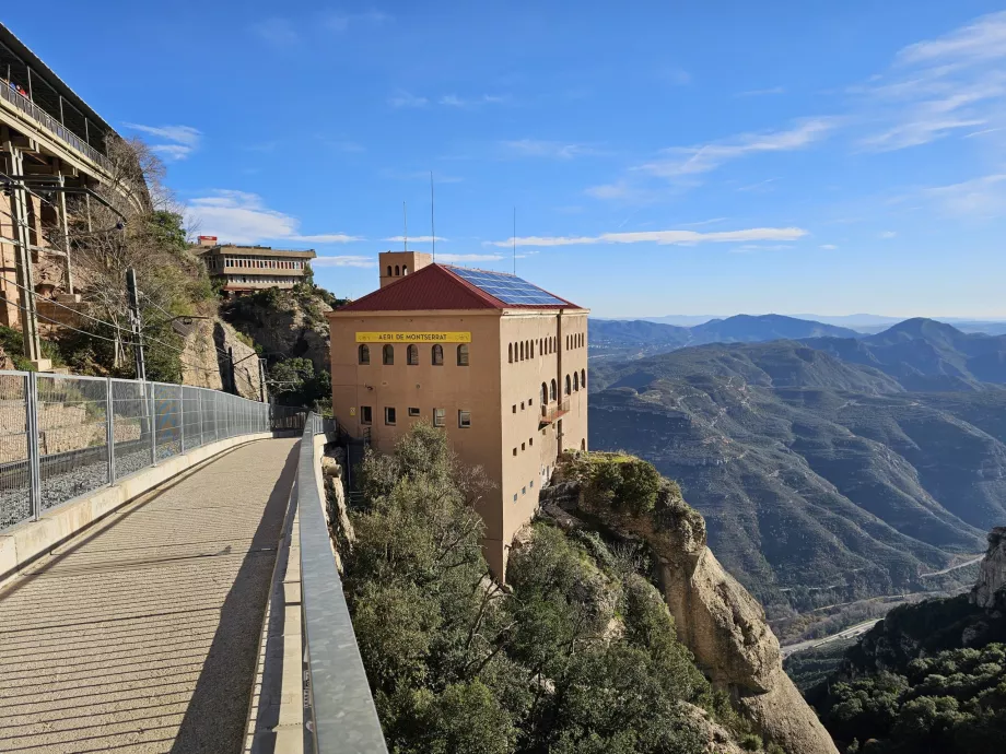 Upper station of the cable car