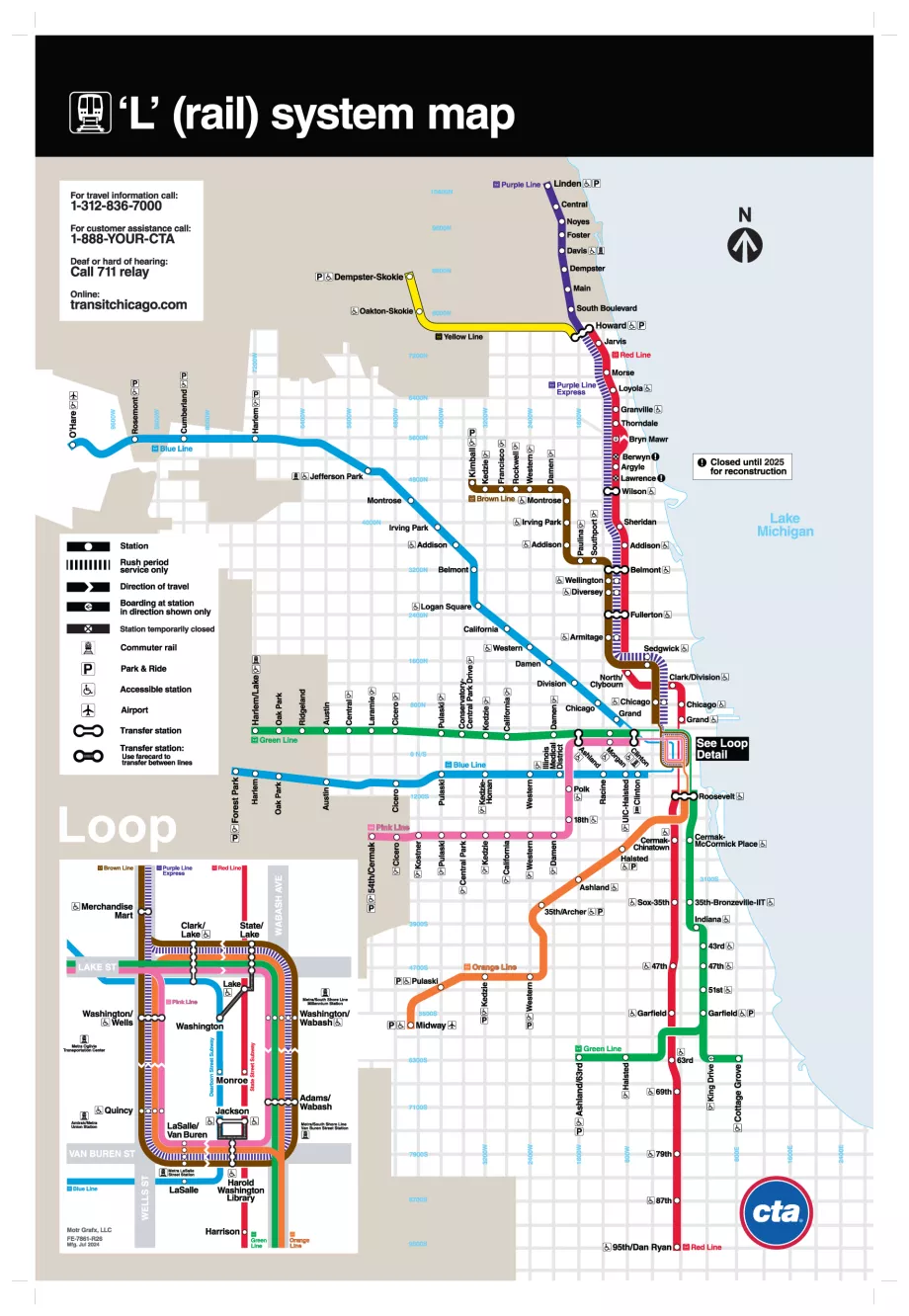 Chicago subway map