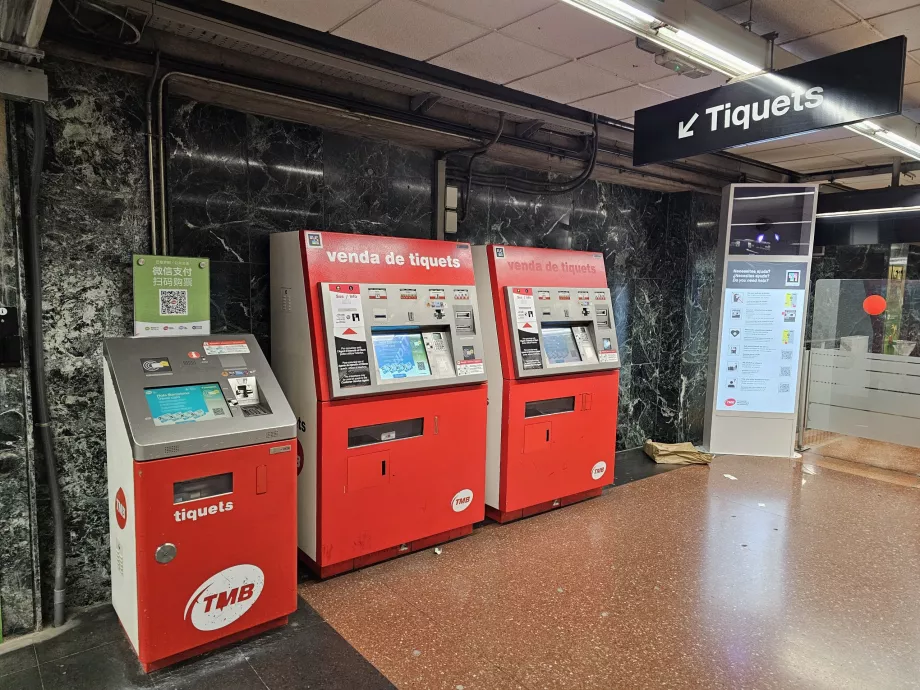 Ticket machines in the metro