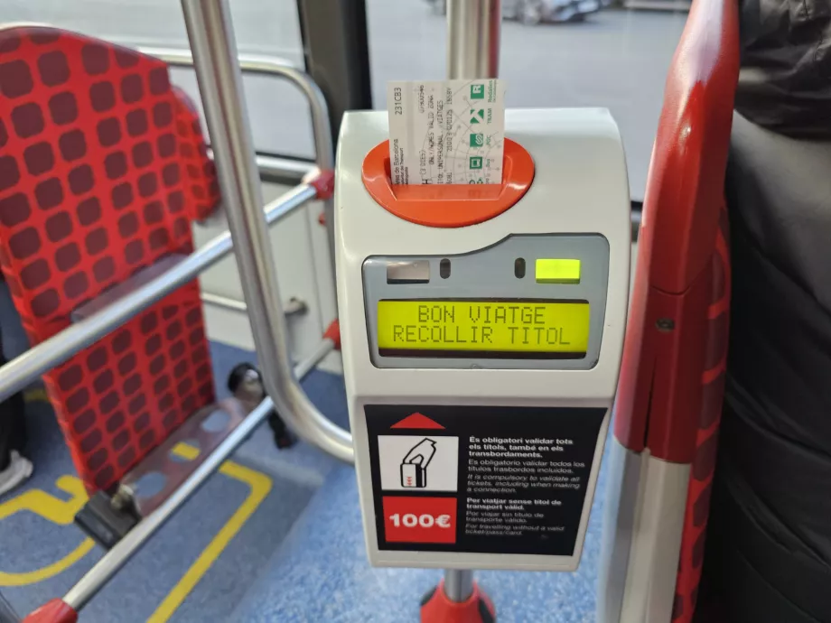 Ticket validator on the bus