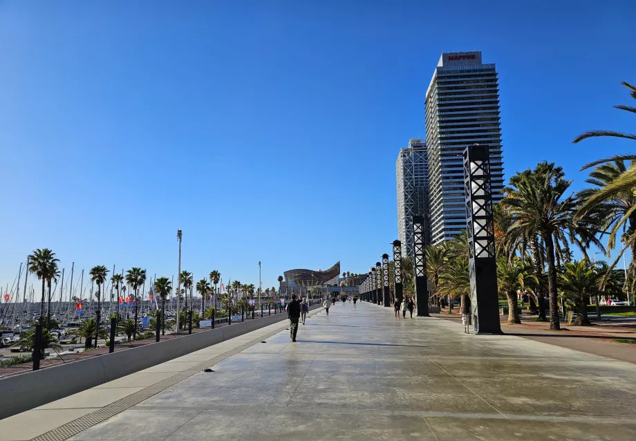 Promenade along Bogatell beach