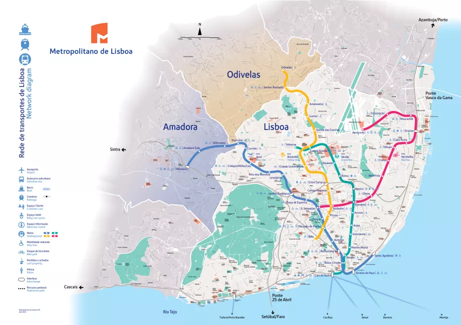 Lisbon Metro Map