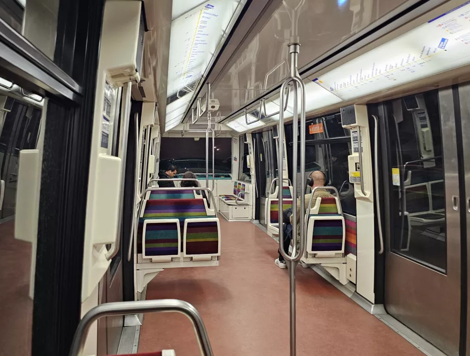 Interior of the new metro trains